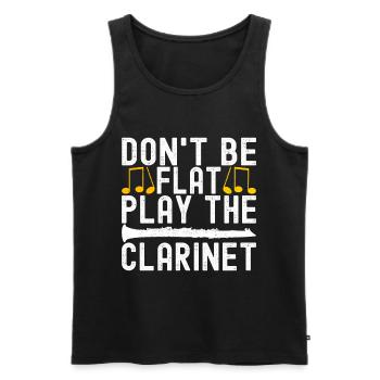 Clarinet Wind Instrument Clarinet player - Men's Premium Organic Tank Top - black - Front - AI Model Male 178 light (178cm)
