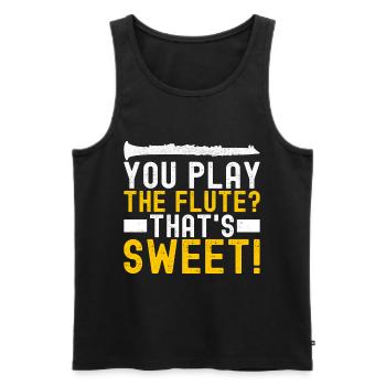 Clarinet Wind Instrument Clarinet player - Men's Premium Organic Tank Top - black - Front - AI Model Male 178 light (178cm)