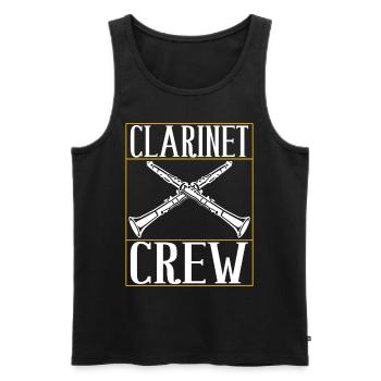 Clarinet Wind Instrument Clarinet player - Men's Premium Organic Tank Top - black - Front - AI Model Male 178 light (178cm)