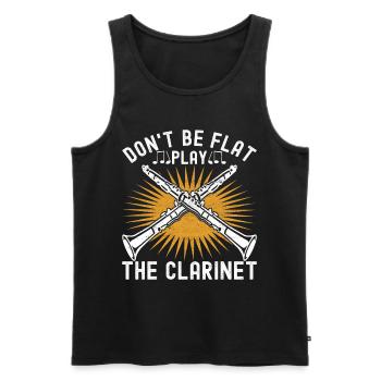 Clarinet Wind Instrument Clarinet player - Men's Premium Organic Tank Top - black - Front - AI Model Male 178 light (178cm)