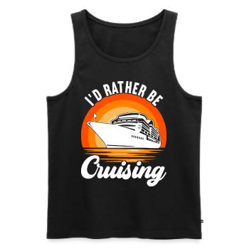 Croisière Vacances Bateau de croisière - Débardeur bio Premium Homme - noir - Devant - Michal (187cm)