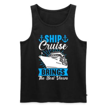 Croisière Vacances Bateau de croisière - Débardeur bio Premium Homme - noir - Devant - Michal (187cm)