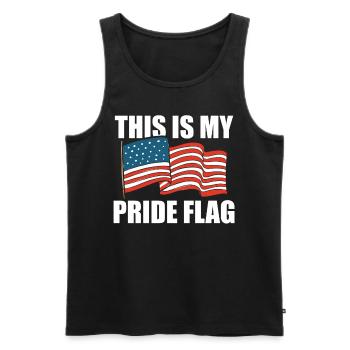 DiAmerican Pride Flag-t-shirt - Männer Premium Bio Tank Top - Schwarz - Vorne - AI Model Male 178 light (178cm)