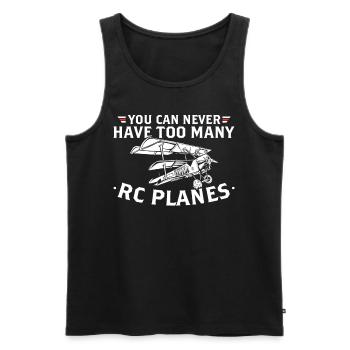 RC Airplanes Hobbyist T-shirt - Men's Premium Organic Tank Top - black - Front - Michal (187cm)