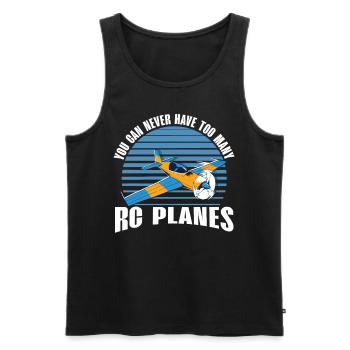 RC Airplanes Hobbyist T-shirt - Men's Premium Organic Tank Top - black - Front - Michal (187cm)