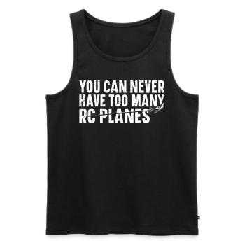 RC Airplanes Hobbyist T-shirt - Men's Premium Organic Tank Top - black - Front - Michal (187cm)