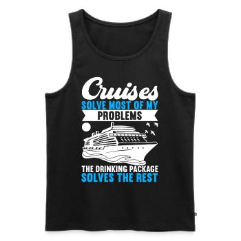 Croisière Vacances Bateau de croisière - Débardeur bio Premium Homme - noir - Devant - Michal (187cm)