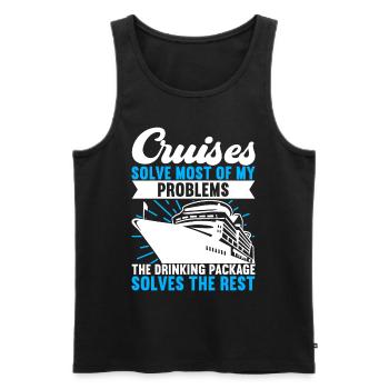 Croisière Vacances Bateau de croisière - Débardeur bio Premium Homme - noir - Devant - Michal (187cm)