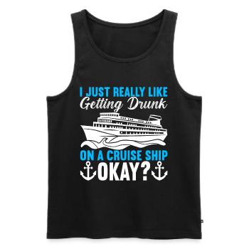 Croisière Vacances Bateau de croisière - Débardeur bio Premium Homme - noir - Devant - Michal (187cm)