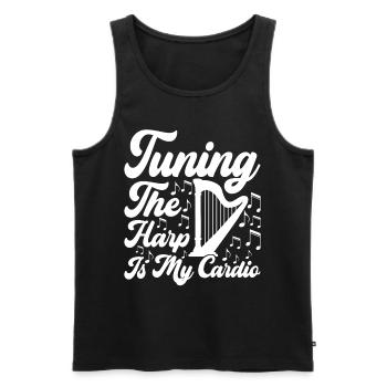 Harfe Design Für Harfenspieler - Männer Premium Bio Tank Top - Schwarz - Vorne - Michal (187cm)