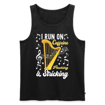 Harfe Design Für Harfenspieler - Männer Premium Bio Tank Top - Schwarz - Vorne - Michal (187cm)