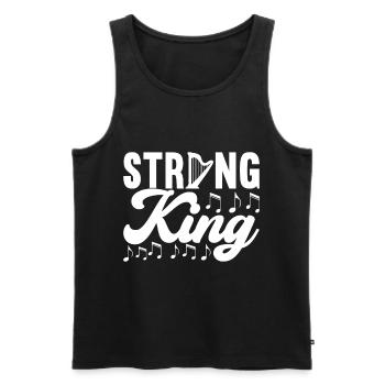 Harfe Design Für Harfenspieler - Männer Premium Bio Tank Top - Schwarz - Vorne - Michal (187cm)