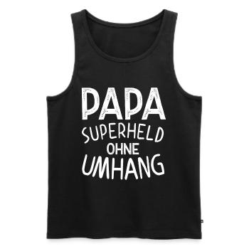 Superhero Dad Funny Dad Perfect Style - Men's Premium Organic Tank Top - black - Front - Michal (187cm)