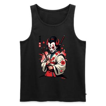 Oni Demons Mask Samurai Japanese Demon Culture - Men's Premium Organic Tank Top - black - Front - AI Model Male 178 light (178cm)