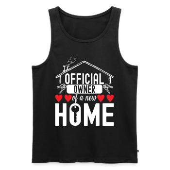 Hausbesitzer Einweihungsparty - Männer Premium Bio Tank Top - Schwarz - Vorne - Michal (187cm)