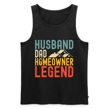 Hausbesitzer Einweihungsparty - Männer Premium Bio Tank Top - Schwarz - Vorne - Michal (187cm)