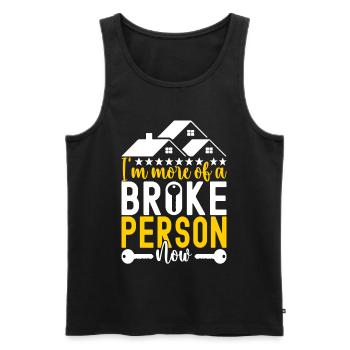 Hausbesitzer Einweihungsparty - Männer Premium Bio Tank Top - Schwarz - Vorne - Michal (187cm)
