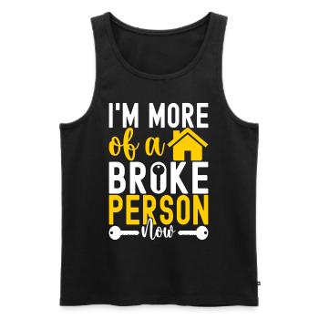 Pendaison de crémaillère des propriétaires - Débardeur bio Premium Homme - noir - Devant - Michal (187cm)
