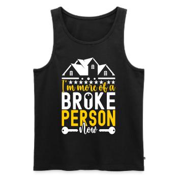 Hausbesitzer Einweihungsparty - Männer Premium Bio Tank Top - Schwarz - Vorne - Michal (187cm)