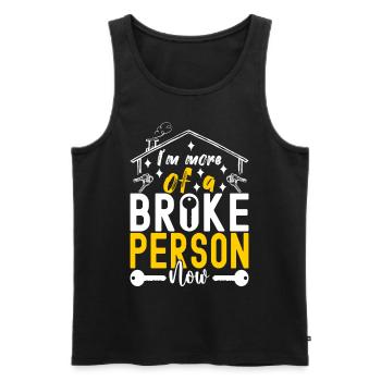 Hausbesitzer Einweihungsparty - Männer Premium Bio Tank Top - Schwarz - Vorne - Michal (187cm)