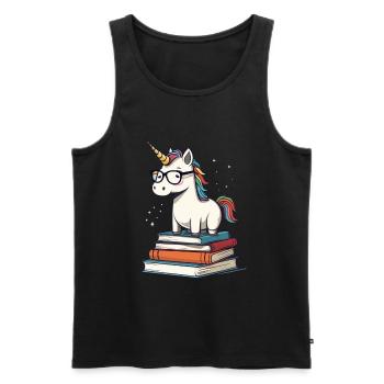 Einhorn Fantasie Geschichten Süßer Einhorn - Männer Premium Bio Tank Top - Schwarz - Vorne - Michal (187cm)