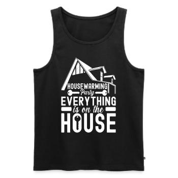 Hausbesitzer Einweihungsparty - Männer Premium Bio Tank Top - Schwarz - Vorne - Michal (187cm)