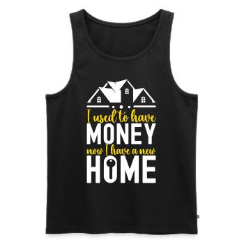 Hausbesitzer Einweihungsparty - Männer Premium Bio Tank Top - Schwarz - Vorne - Michal (187cm)