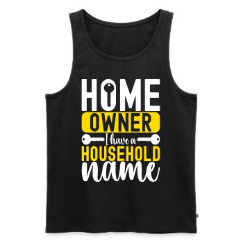 Hausbesitzer Einweihungsparty - Männer Premium Bio Tank Top - Schwarz - Vorne - Michal (187cm)