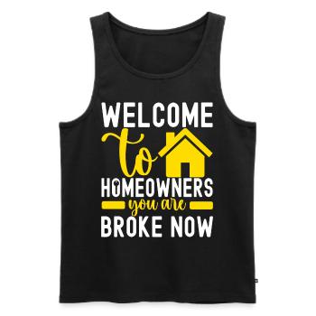 Hausbesitzer Einweihungsparty - Männer Premium Bio Tank Top - Schwarz - Vorne - Michal (187cm)