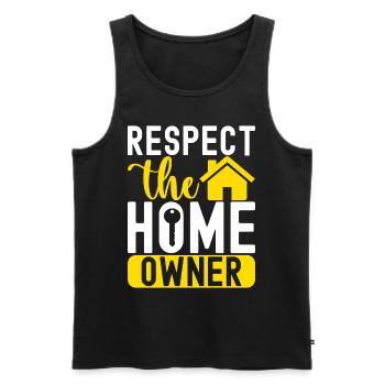 Hausbesitzer Einweihungsparty - Männer Premium Bio Tank Top - Schwarz - Vorne - Michal (187cm)