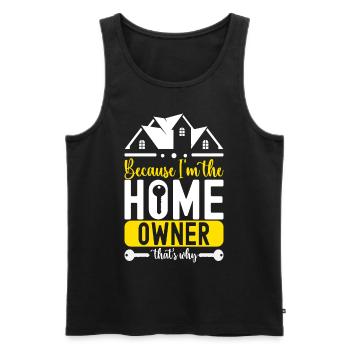 Hausbesitzer Einweihungsparty - Männer Premium Bio Tank Top - Schwarz - Vorne - Michal (187cm)