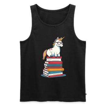 Einhorn Fantasie Geschichten Süßer Einhorn - Männer Premium Bio Tank Top - Schwarz - Vorne - Michal (187cm)