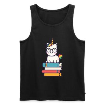Einhorn Fantasie Geschichten Süßer Einhorn - Männer Premium Bio Tank Top - Schwarz - Vorne - Michal (187cm)
