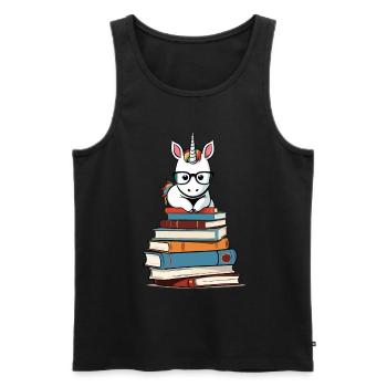 Einhorn Fantasie Geschichten Süßer Einhorn - Männer Premium Bio Tank Top - Schwarz - Vorne - Michal (187cm)