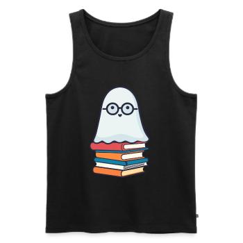 Amoureux des livres Style Petits livres Halloween - Débardeur bio Premium Homme - noir - Devant - Michal (187cm)