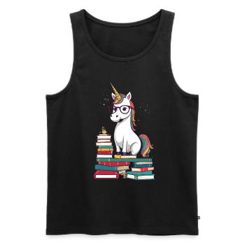 Unicorn Fantasy Stories Magical Unicorns - Men's Premium Organic Tank Top - black - Front - AI Model Male 178 light (178cm)