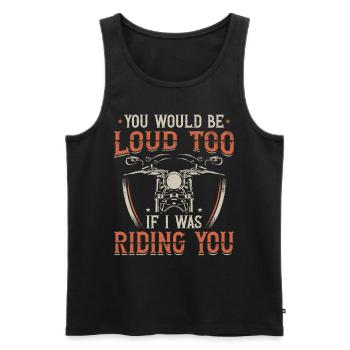 Freches Motorrad-t-shirt - Männer Premium Bio Tank Top - Schwarz - Vorne - AI Model Male 178 light (178cm)