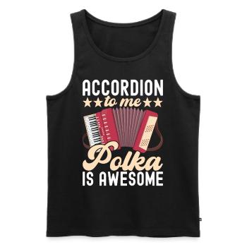 Accordéoniste Accordéoniste - Débardeur bio Premium Homme - noir - Devant - Michal (187cm)