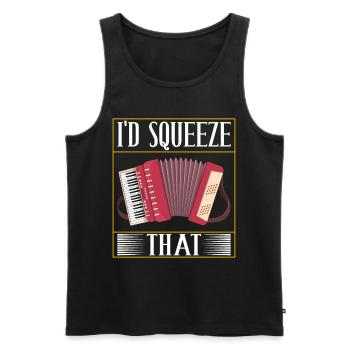 Accordéoniste Accordéoniste - Débardeur bio Premium Homme - noir - Devant - Michal (187cm)