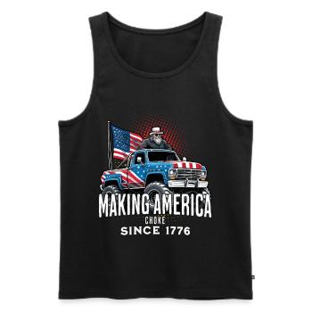 Amerika Ersticken Seit 1776 4. Juli - Männer Premium Bio Tank Top - Schwarz - Vorne - Michal (187cm)