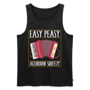 Accordéoniste Accordéoniste - Débardeur bio Premium Homme - noir - Devant - Michal (187cm)