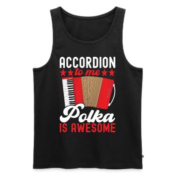 Accordéoniste Accordéoniste - Débardeur bio Premium Homme - noir - Devant - Michal (187cm)