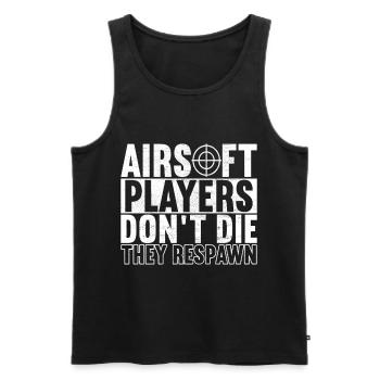 Airsoft Gun Airsoft Hobby - Men's Premium Organic Tank Top - black - Front - AI Model Male 178 light (178cm)