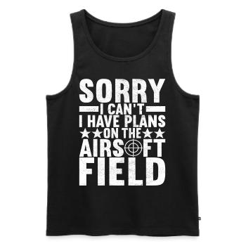 Airsoft Gun Airsoft Hobby - Men's Premium Organic Tank Top - black - Front - AI Model Male 178 light (178cm)