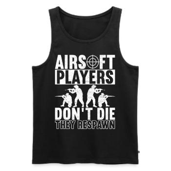 Airsoft Gun Airsoft Hobby - Men's Premium Organic Tank Top - black - Front - AI Model Male 178 light (178cm)
