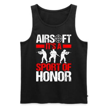 Airsoft Gun Airsoft Hobby - Men's Premium Organic Tank Top - black - Front - AI Model Male 178 light (178cm)