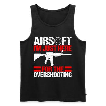 Airsoft Gun Airsoft Hobby - Men's Premium Organic Tank Top - black - Front - AI Model Male 178 light (178cm)