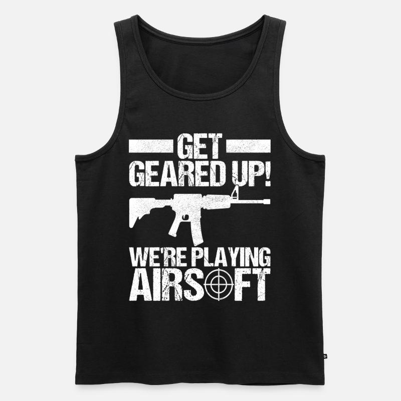 Airsoft Waffe Airsoft Hobby - Männer Premium Bio Tank Top - Schwarz