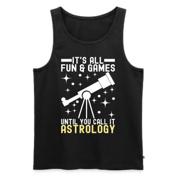 Atronome Astronomie - Männer Premium Bio Tank Top - Schwarz - Vorne - Michal (187cm)