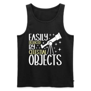 Astronomer Astronomy - Men's Premium Organic Tank Top - black - Front - AI Model Male 178 light (178cm)